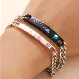 Couple Bracelets | His Queen | Her King | Best Gift for Her Him |  Matching